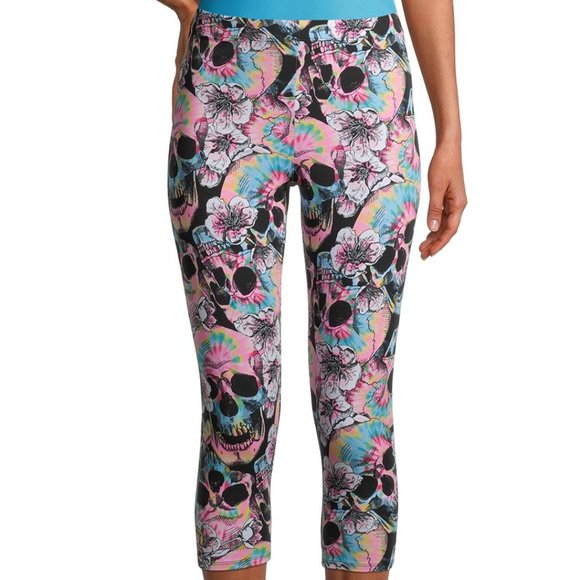 No Boundaries Juniors' - Capri Leggings Skull (NWOT) - Picture 1 of 3